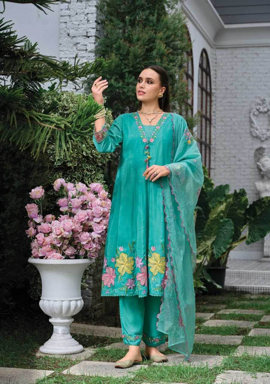 Chanderi Soft Handwork Suits - MYLUXURY LANE ENTERPRISE